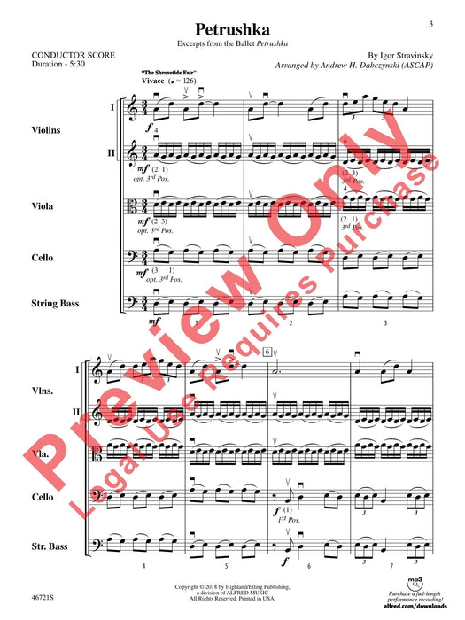 Petrushka Excerpts from the Ballet Petrushka 斯特拉溫斯基伊果 彼德魯什卡 芭蕾彼德魯什卡 總譜 | 小雅音樂 Hsiaoya Music