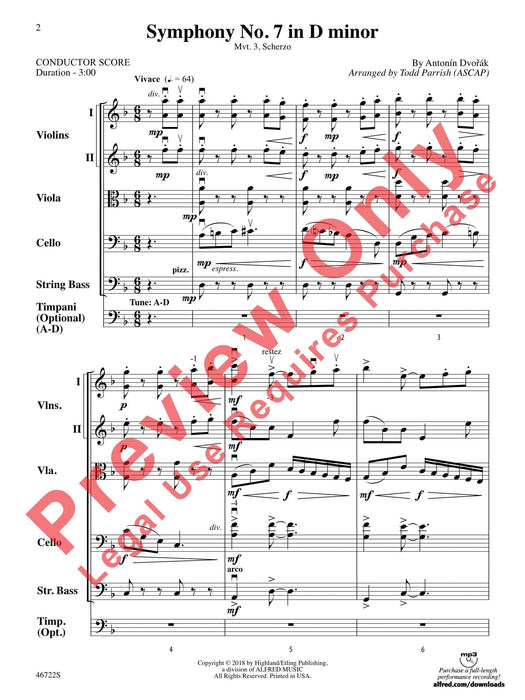 Symphony No. 7 in D Minor Mvt. 3, Scherzo 德弗札克 交響曲 詼諧曲 總譜 | 小雅音樂 Hsiaoya Music