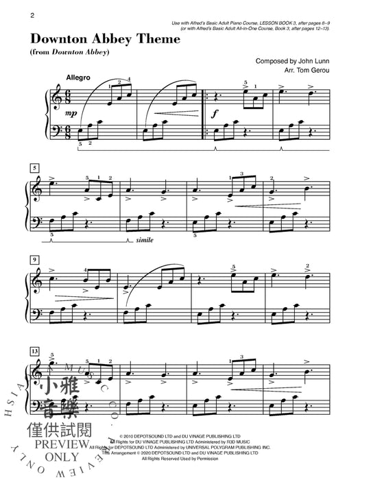 Alfred's Basic Adult Course: Popular Hits, Level 3 | 小雅音樂 Hsiaoya Music