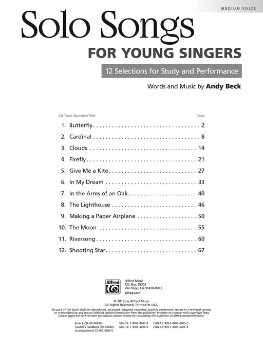 Solo Songs for Young Singers 12 Selections for Study and Performance 獨奏 | 小雅音樂 Hsiaoya Music