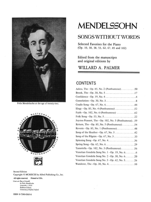 Mendelssohn: Songs Without Words (Selected Favorites) 孟德爾頌,菲利克斯 無言歌 | 小雅音樂 Hsiaoya Music