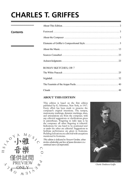 Griffes: Roman Sketches, Op. 7 | 小雅音樂 Hsiaoya Music