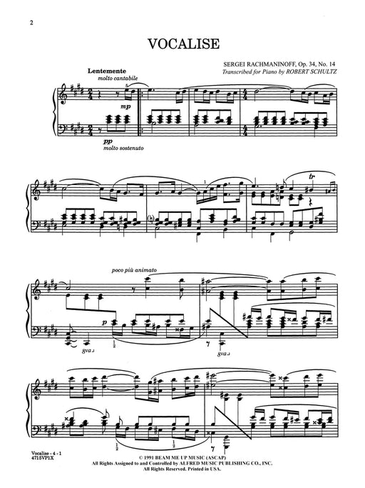 Vocalise, Opus 34, No. 14 聲樂練習曲作品 | 小雅音樂 Hsiaoya Music