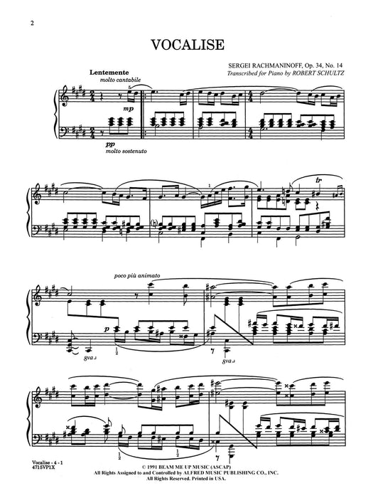 Vocalise, Opus 34, No. 14 聲樂練習曲作品 | 小雅音樂 Hsiaoya Music