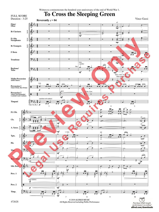 To Cross the Sleeping Green 總譜 | 小雅音樂 Hsiaoya Music