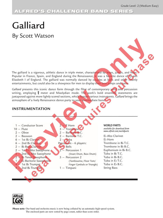 Galliard 加利爾德舞曲 總譜 | 小雅音樂 Hsiaoya Music