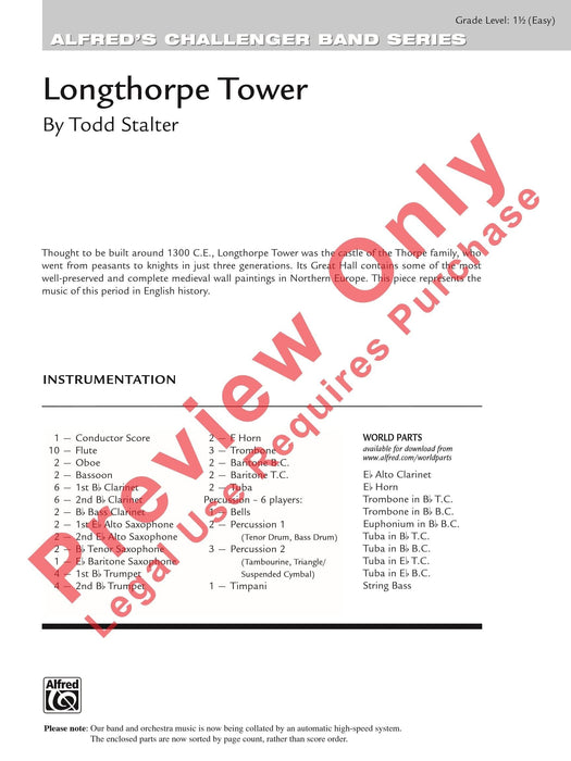 Longthorpe Tower 總譜 | 小雅音樂 Hsiaoya Music