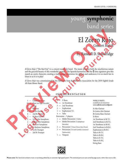 El Zorro Rojo Concert March 音樂會進行曲 總譜 | 小雅音樂 Hsiaoya Music