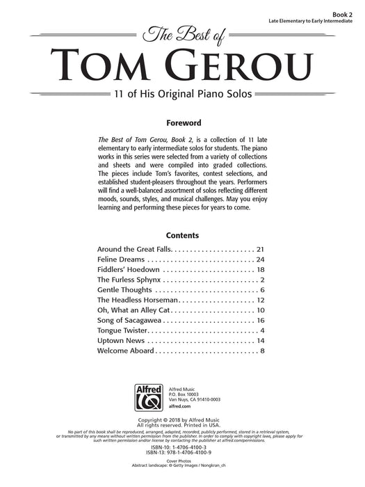 The Best of Tom Gerou, Book 2 11 of His Original Piano Solos 鋼琴 獨奏 | 小雅音樂 Hsiaoya Music