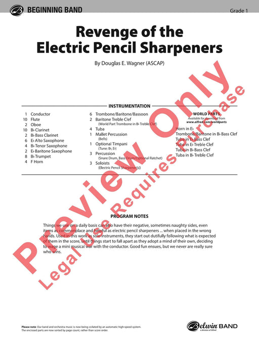 Revenge of the Electric Pencil Sharpeners 總譜 | 小雅音樂 Hsiaoya Music