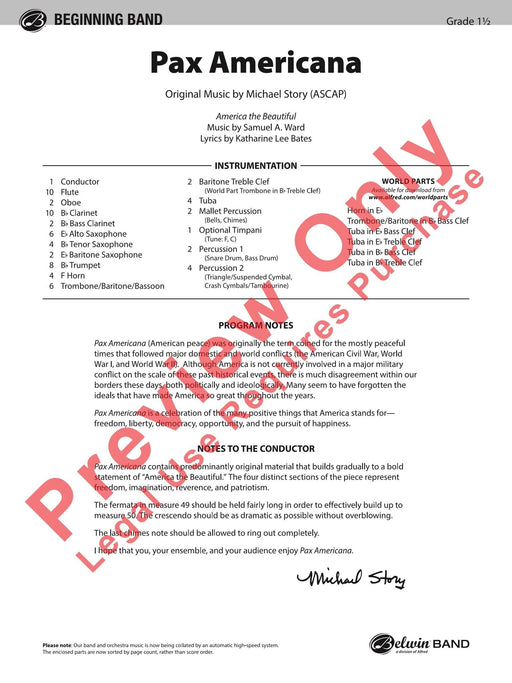 Pax Americana 總譜 | 小雅音樂 Hsiaoya Music