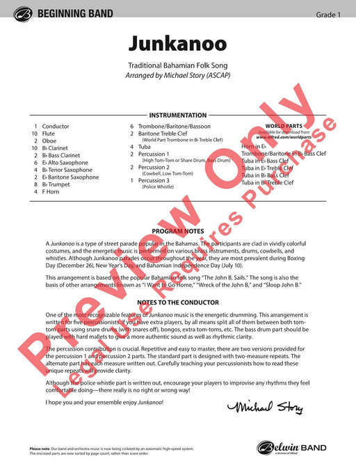 Junkanoo 總譜 | 小雅音樂 Hsiaoya Music