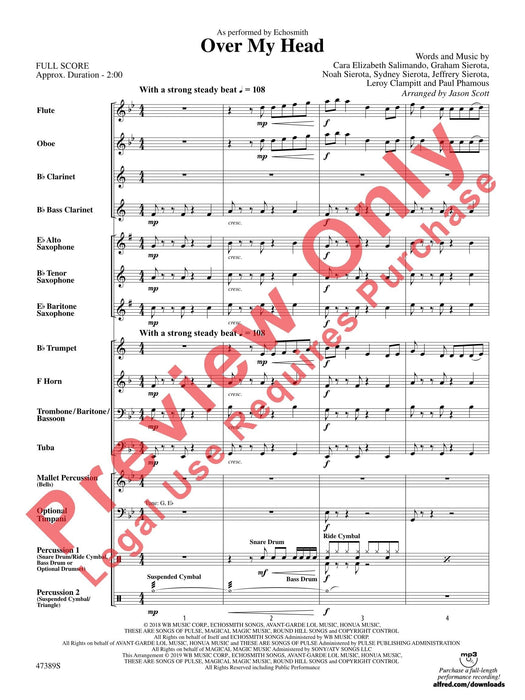 Over My Head As Performed by Echosmith 總譜 | 小雅音樂 Hsiaoya Music