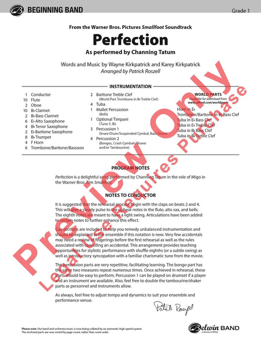 Perfection As Performed by Channing Tatum 總譜 | 小雅音樂 Hsiaoya Music