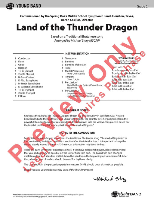 Land of the Thunder Dragon 總譜 | 小雅音樂 Hsiaoya Music