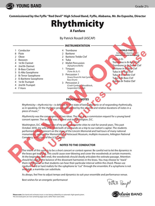 Rhythmicity A Fanfare 節奏 號曲 總譜 | 小雅音樂 Hsiaoya Music