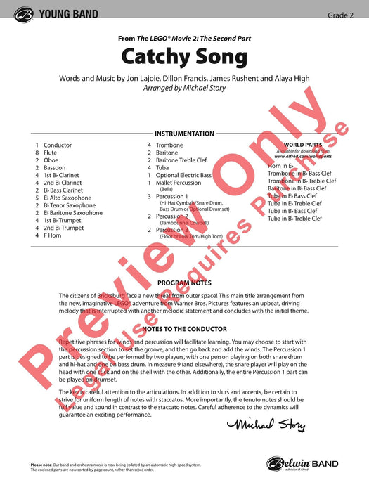 Catchy Song From The LEGO® Movie 2: The Second Part 總譜 | 小雅音樂 Hsiaoya Music