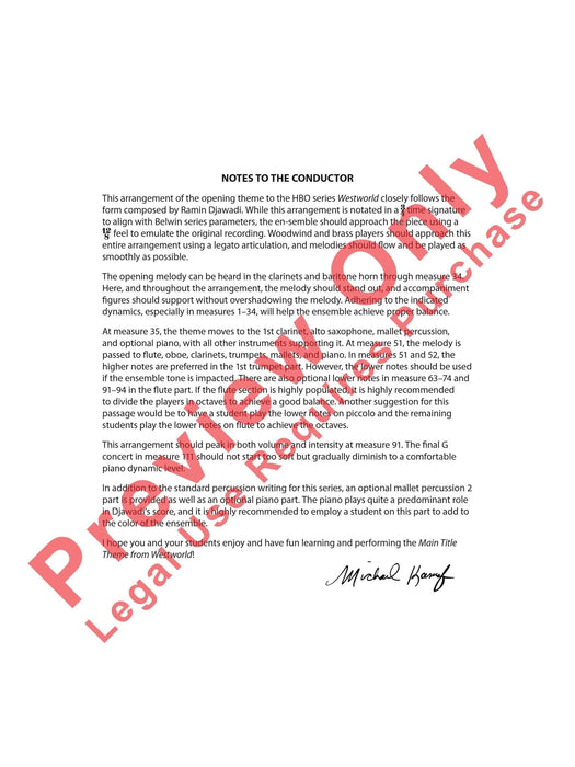 Main Title Theme from Westworld From the HBO Series 主題 總譜 | 小雅音樂 Hsiaoya Music