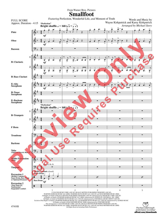 Smallfoot Featuring: Perfection / Wonderful Life / Moment of Truth 總譜 | 小雅音樂 Hsiaoya Music