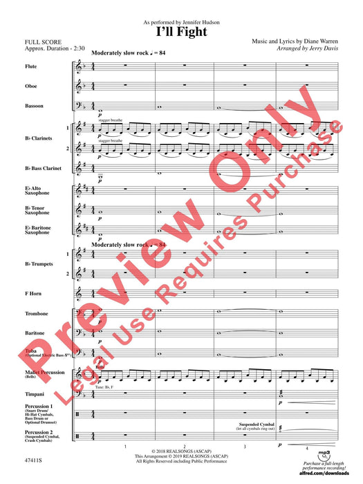 I'll Fight As Performed by Jennifer Hudson 總譜 | 小雅音樂 Hsiaoya Music