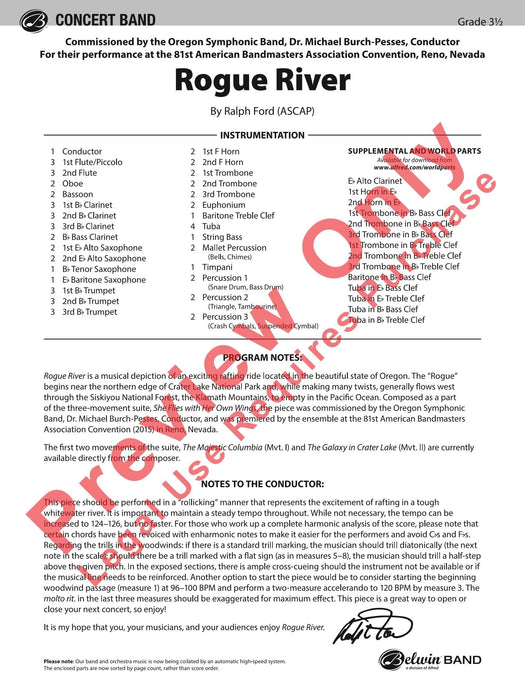 Rogue River 總譜 | 小雅音樂 Hsiaoya Music