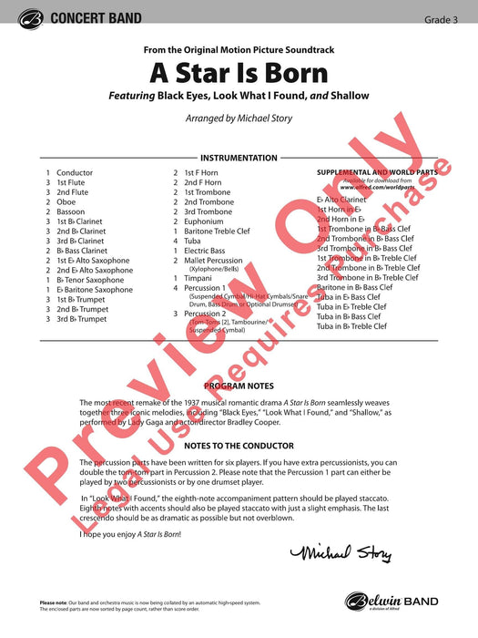 A Star Is Born Featuring: Black Eyes / Look What I Found / Shallow 總譜 | 小雅音樂 Hsiaoya Music