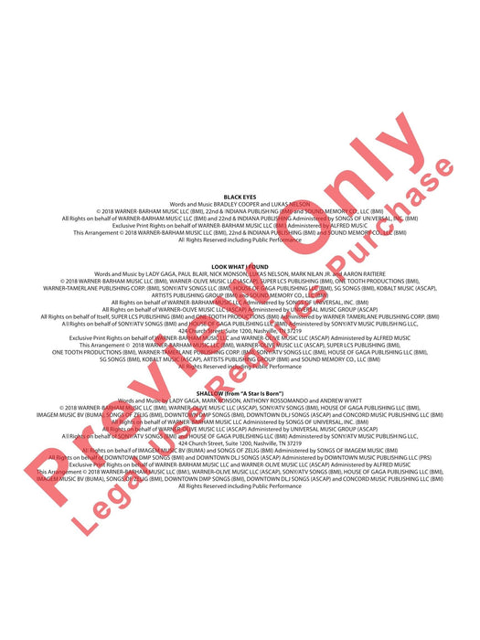 A Star Is Born Featuring: Black Eyes / Look What I Found / Shallow 總譜 | 小雅音樂 Hsiaoya Music