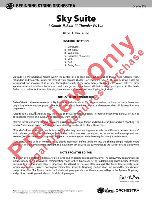 Sky Suite I. Clouds / II. Rain / III. Thunder / IV. Sun 組曲 總譜 | 小雅音樂 Hsiaoya Music