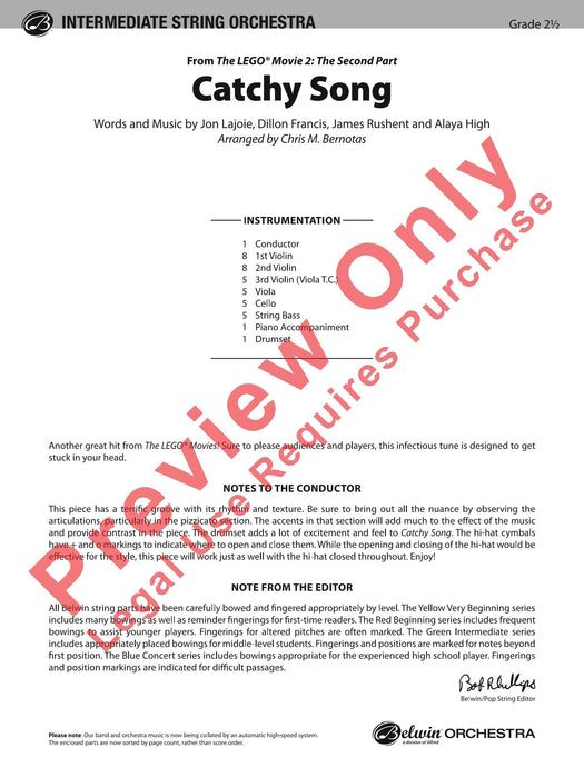 Catchy Song From The LEGO® Movie 2: The Second Part 總譜 | 小雅音樂 Hsiaoya Music