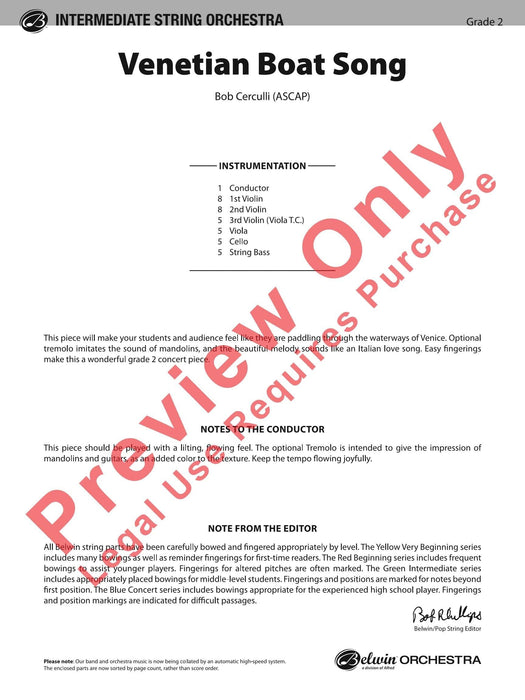 Venetian Boat Song 總譜 | 小雅音樂 Hsiaoya Music