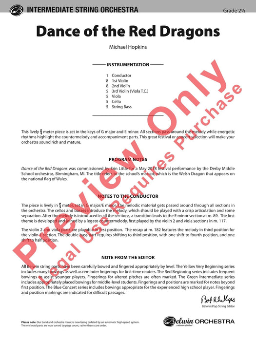 Dance of the Red Dragons 舞曲 總譜 | 小雅音樂 Hsiaoya Music