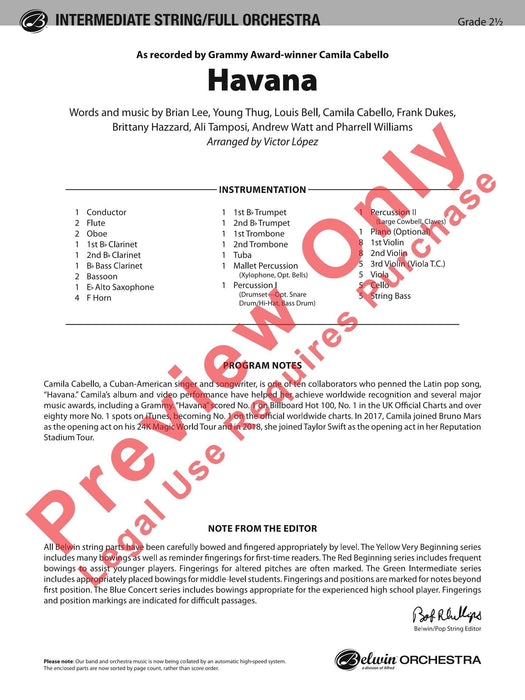 Havana As Recorded by GRAMMY® Award Winner Camila Cabello 總譜 | 小雅音樂 Hsiaoya Music