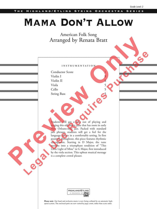 Mama Don't Allow 總譜 | 小雅音樂 Hsiaoya Music