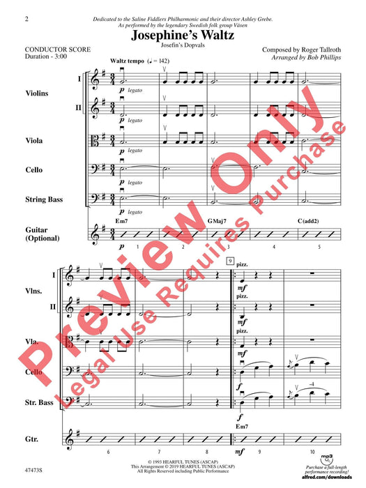 Josephine's Waltz Josefin's Dopvals 圓舞曲 總譜 | 小雅音樂 Hsiaoya Music