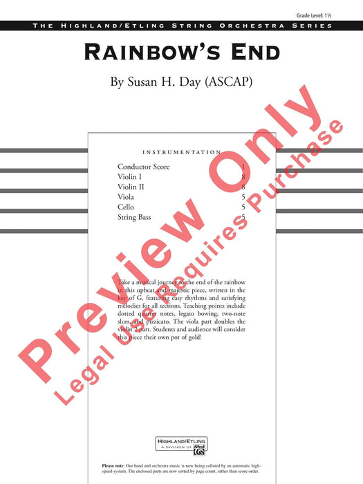 Rainbow's End 總譜 | 小雅音樂 Hsiaoya Music