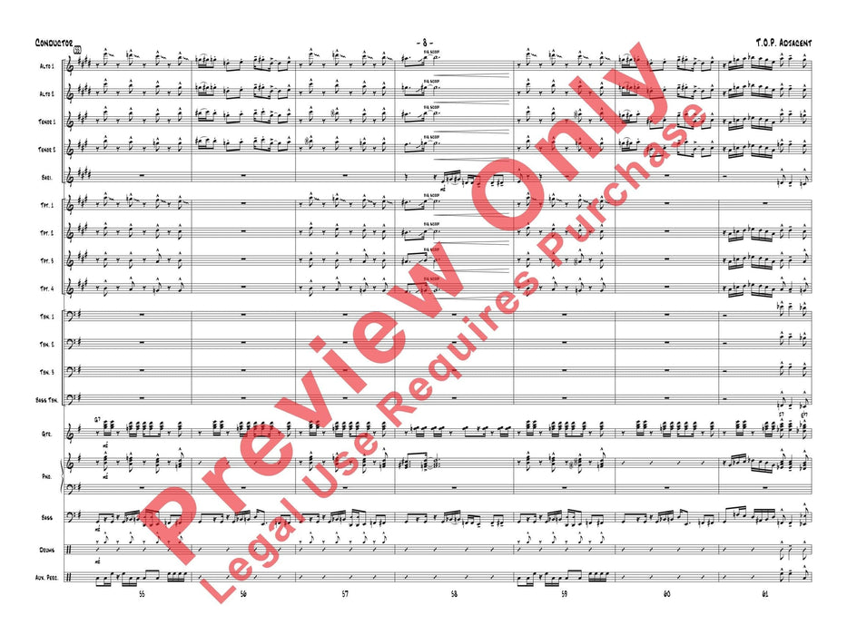 T.O.P. Adjacent As Recorded by Gordon Goodwin's Big Phat Band 總譜 | 小雅音樂 Hsiaoya Music