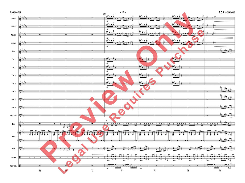 T.O.P. Adjacent As Recorded by Gordon Goodwin's Big Phat Band 總譜 | 小雅音樂 Hsiaoya Music