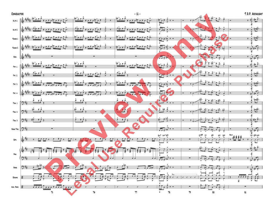 T.O.P. Adjacent As Recorded by Gordon Goodwin's Big Phat Band 總譜 | 小雅音樂 Hsiaoya Music