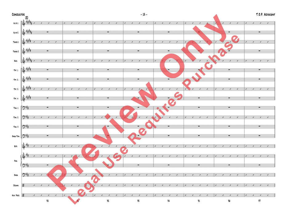 T.O.P. Adjacent As Recorded by Gordon Goodwin's Big Phat Band 總譜 | 小雅音樂 Hsiaoya Music