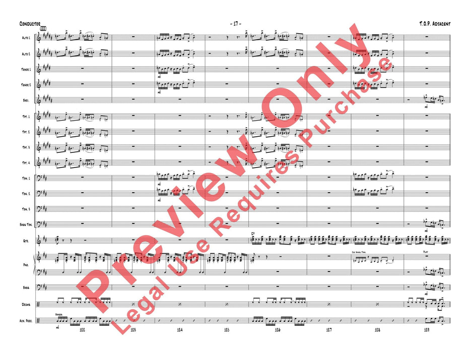 T.O.P. Adjacent As Recorded by Gordon Goodwin's Big Phat Band 總譜 | 小雅音樂 Hsiaoya Music