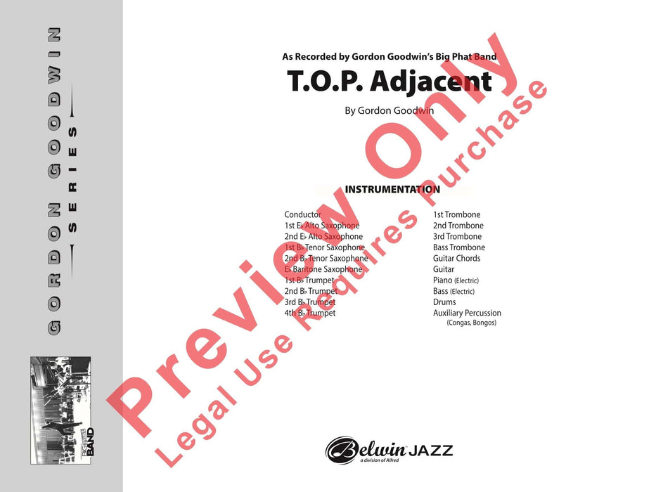 T.O.P. Adjacent As Recorded by Gordon Goodwin's Big Phat Band 總譜 | 小雅音樂 Hsiaoya Music