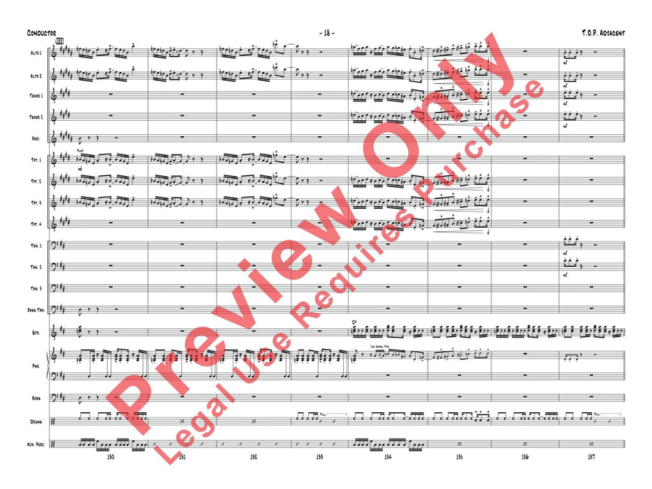 T.O.P. Adjacent As Recorded by Gordon Goodwin's Big Phat Band 總譜 | 小雅音樂 Hsiaoya Music