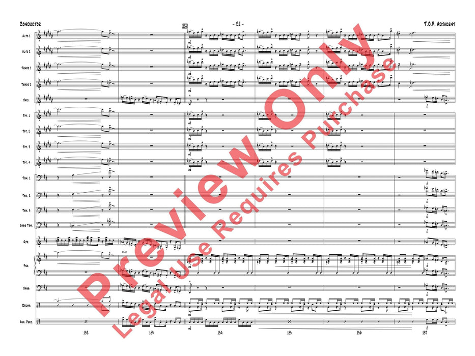 T.O.P. Adjacent As Recorded by Gordon Goodwin's Big Phat Band 總譜 | 小雅音樂 Hsiaoya Music