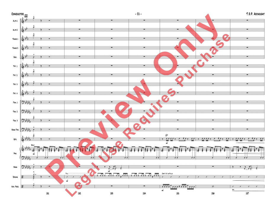 T.O.P. Adjacent As Recorded by Gordon Goodwin's Big Phat Band 總譜 | 小雅音樂 Hsiaoya Music