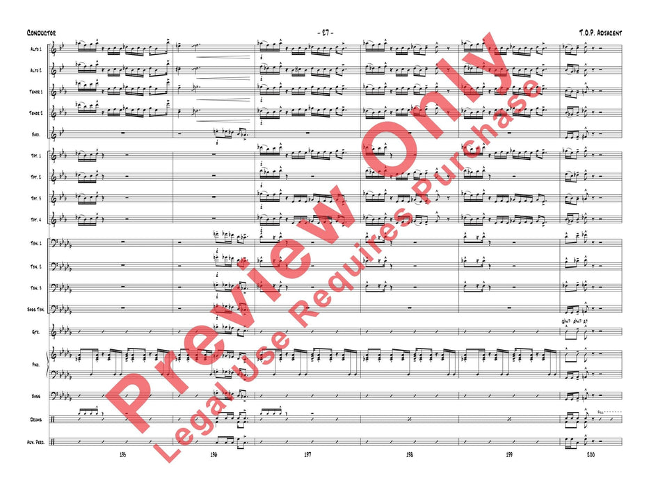 T.O.P. Adjacent As Recorded by Gordon Goodwin's Big Phat Band 總譜 | 小雅音樂 Hsiaoya Music