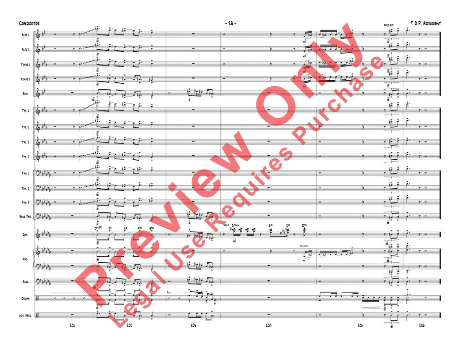 T.O.P. Adjacent As Recorded by Gordon Goodwin's Big Phat Band 總譜 | 小雅音樂 Hsiaoya Music