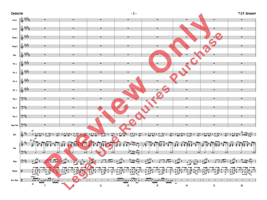 T.O.P. Adjacent As Recorded by Gordon Goodwin's Big Phat Band 總譜 | 小雅音樂 Hsiaoya Music