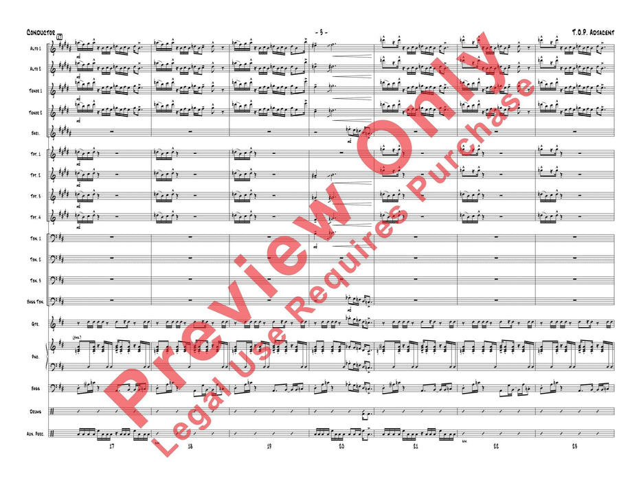 T.O.P. Adjacent As Recorded by Gordon Goodwin's Big Phat Band 總譜 | 小雅音樂 Hsiaoya Music