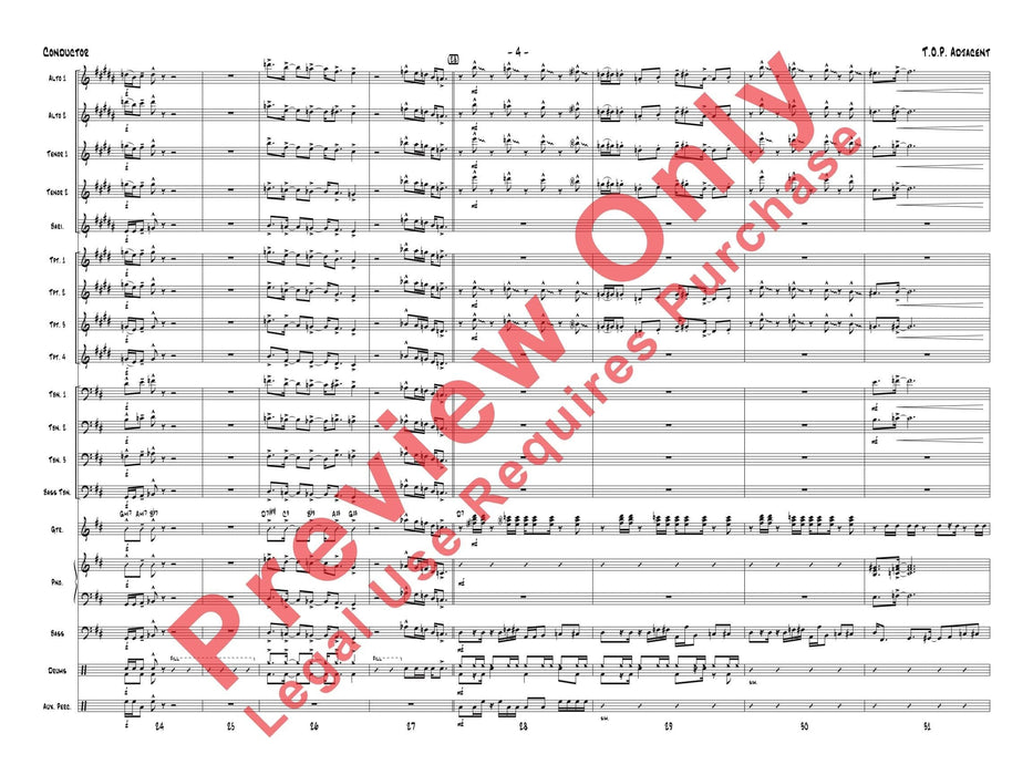 T.O.P. Adjacent As Recorded by Gordon Goodwin's Big Phat Band 總譜 | 小雅音樂 Hsiaoya Music