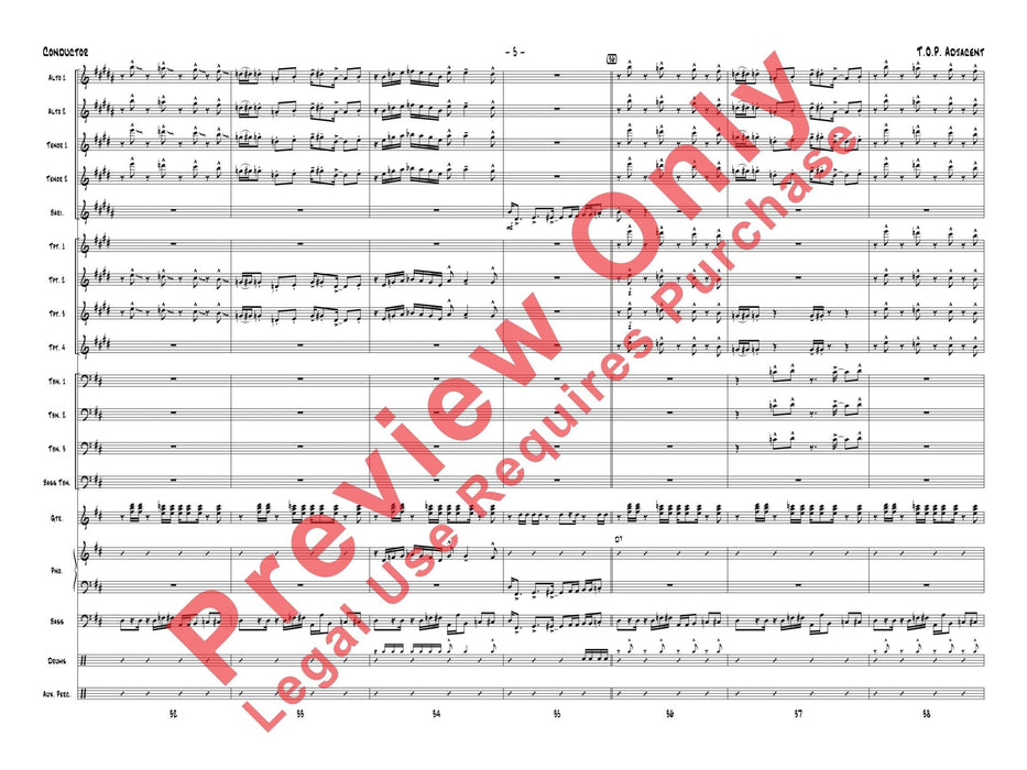 T.O.P. Adjacent As Recorded by Gordon Goodwin's Big Phat Band 總譜 | 小雅音樂 Hsiaoya Music